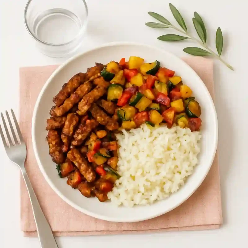 Gyros, légumes du soleil et riz