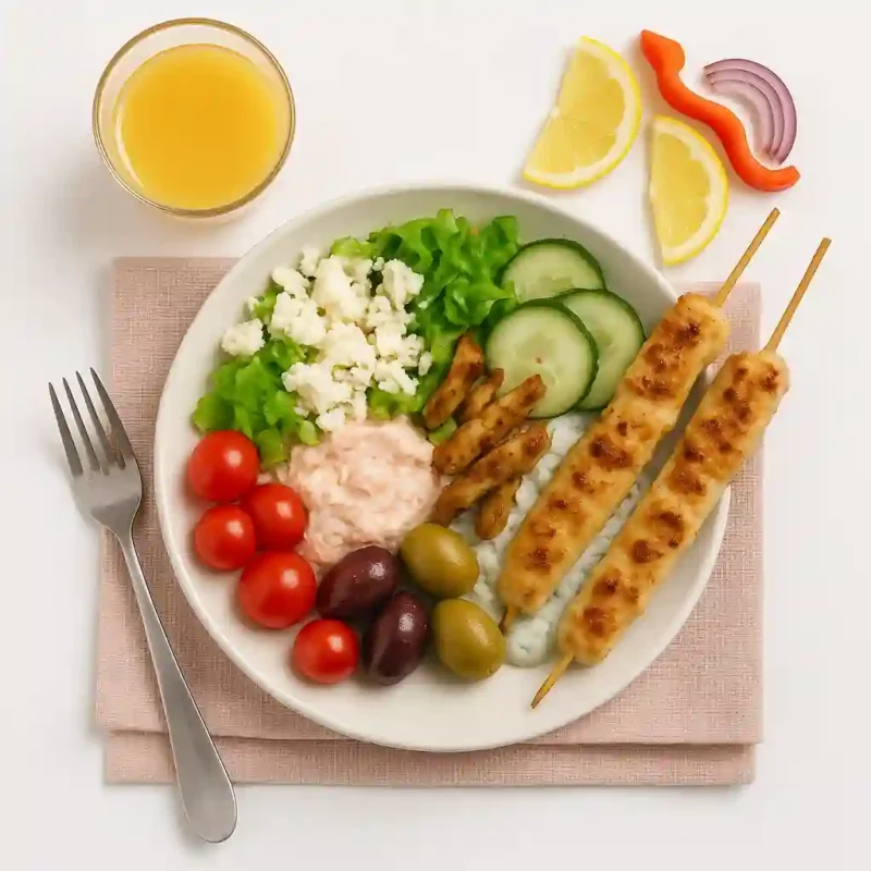 Délices de Grèce – feta, olives noires & salade croquante